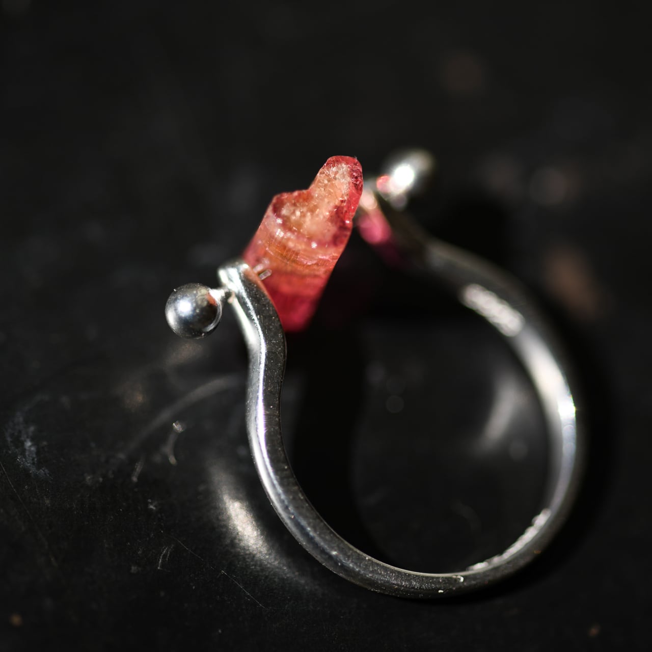 トルマリン 鉱物原石 シルバー925 リング 指輪 天然石 アクセサリー