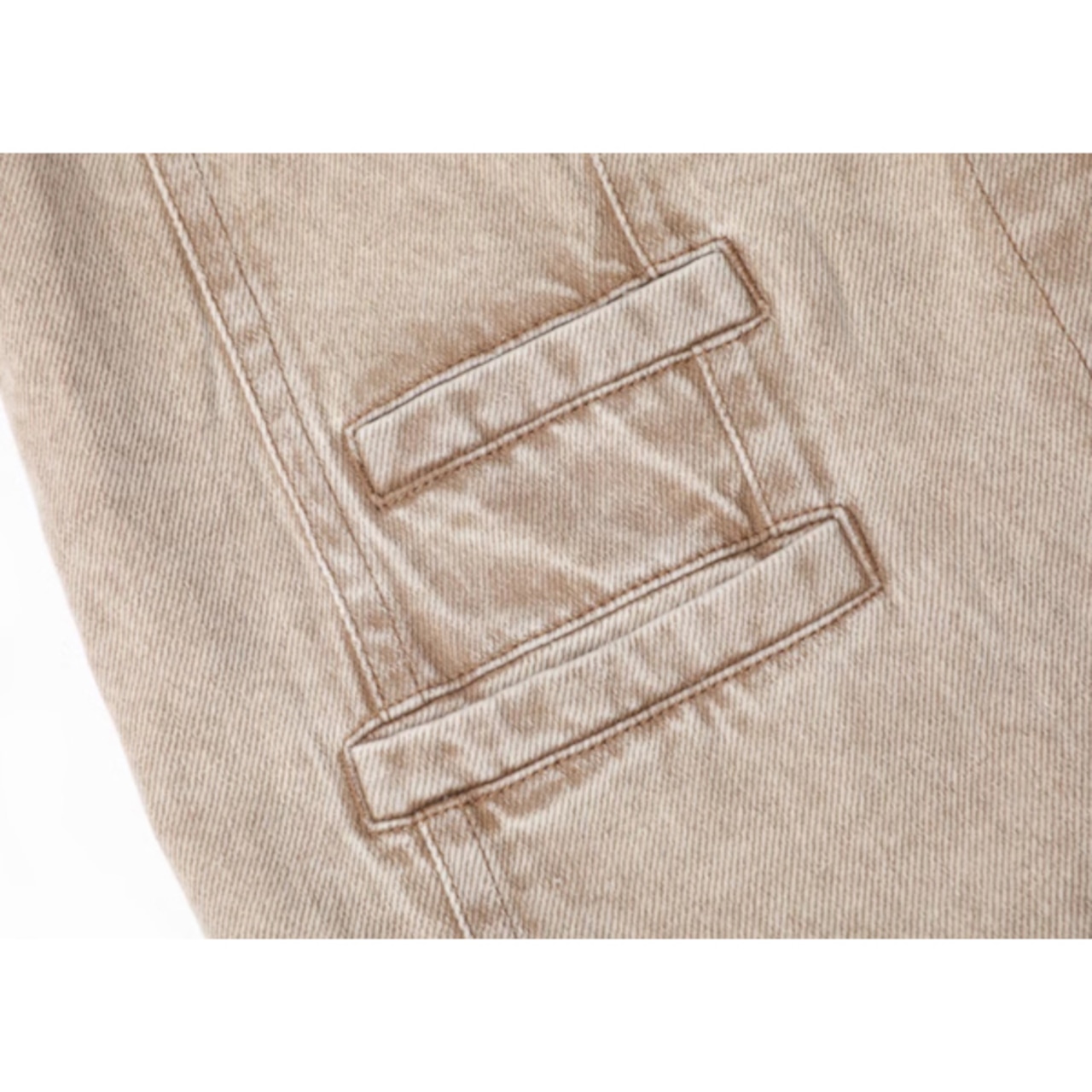 Vネックウォッシュデニムベスト S0151