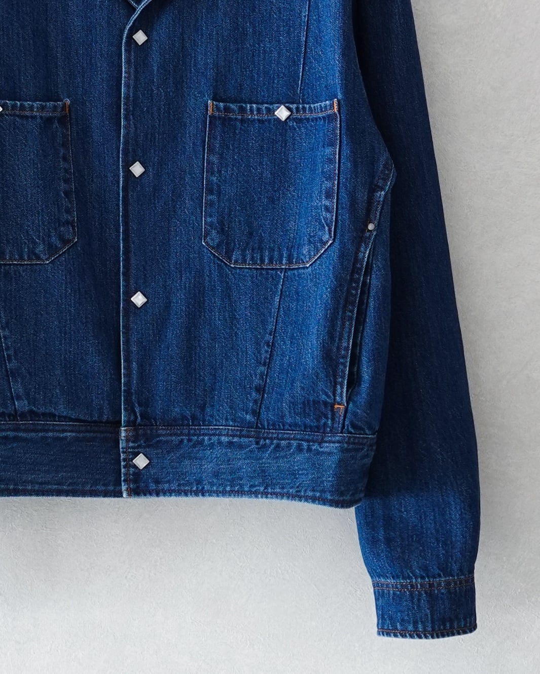 saby SHORT HORN JACKET - 11oz Monroe Denim - VINTAGE WASH | nua