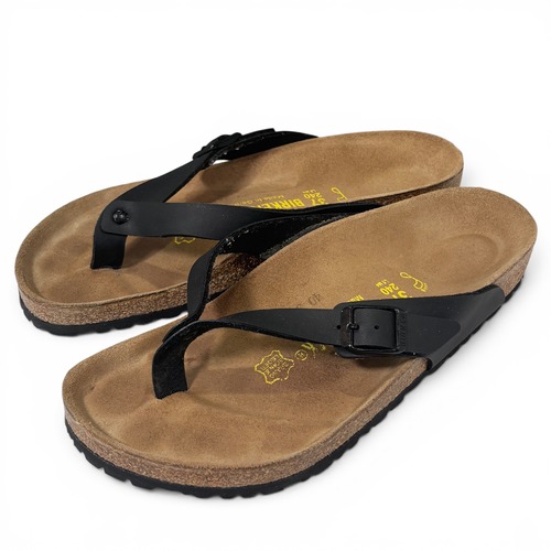 【日本限定】BIRKENSTOCK Adria トング サンダル 37/24cm 黒/BLACK レザー ビルケンシュトック アドリア ドイツ製 コルク レア