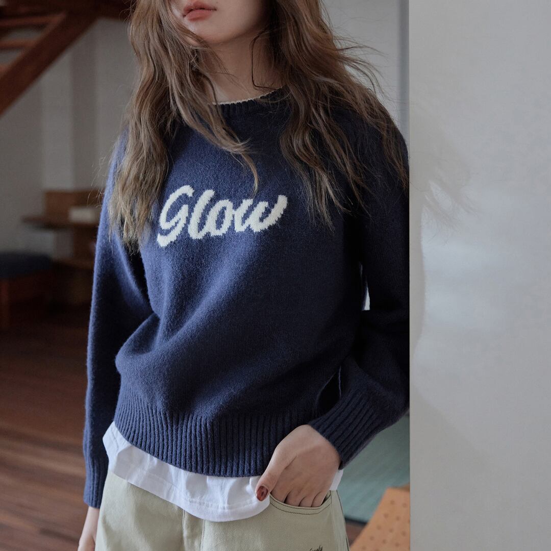logo jacquard knit pullover