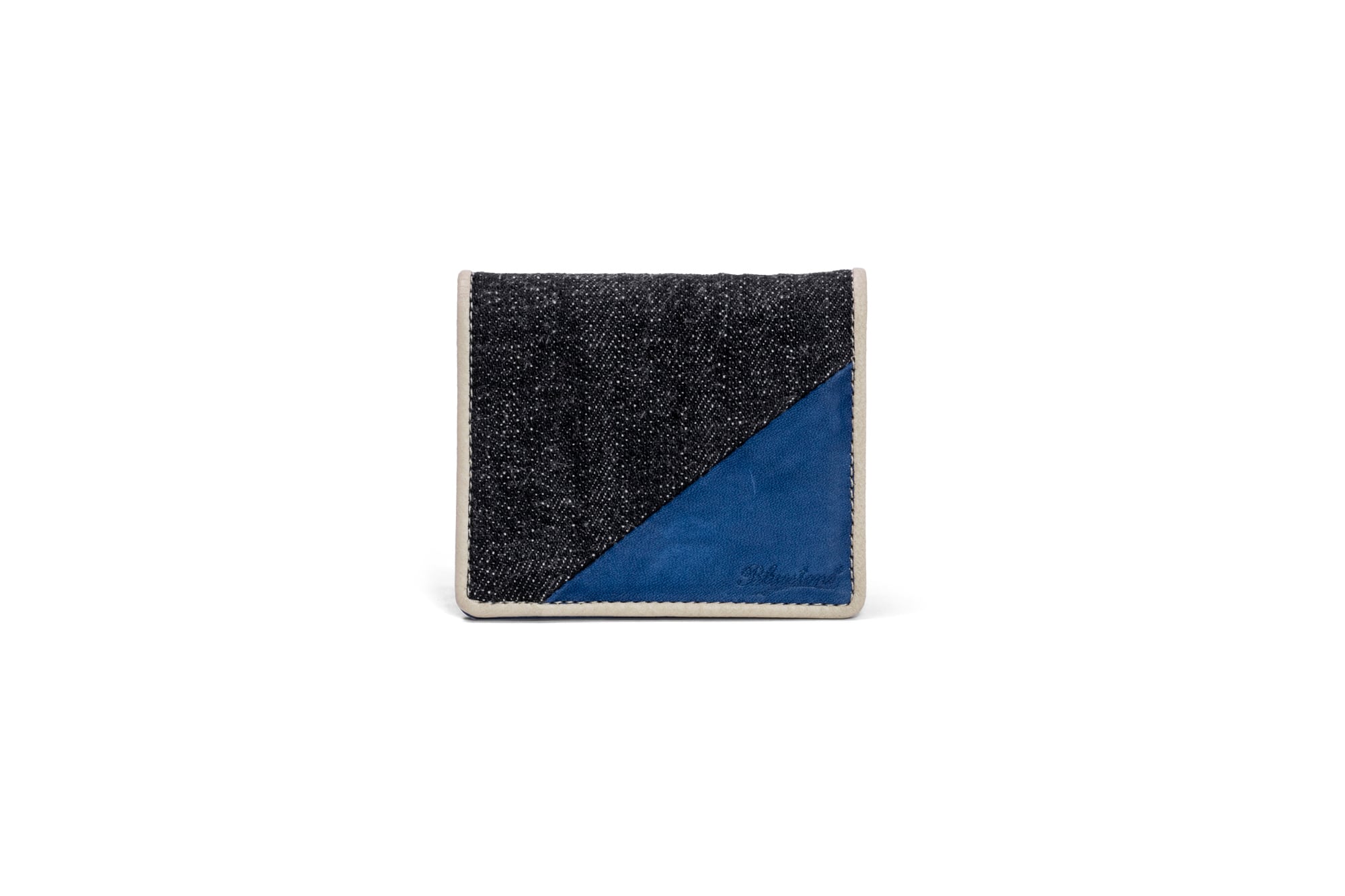 Denim × SUKUMO Leather coin case | hanada 縹 | bluestone