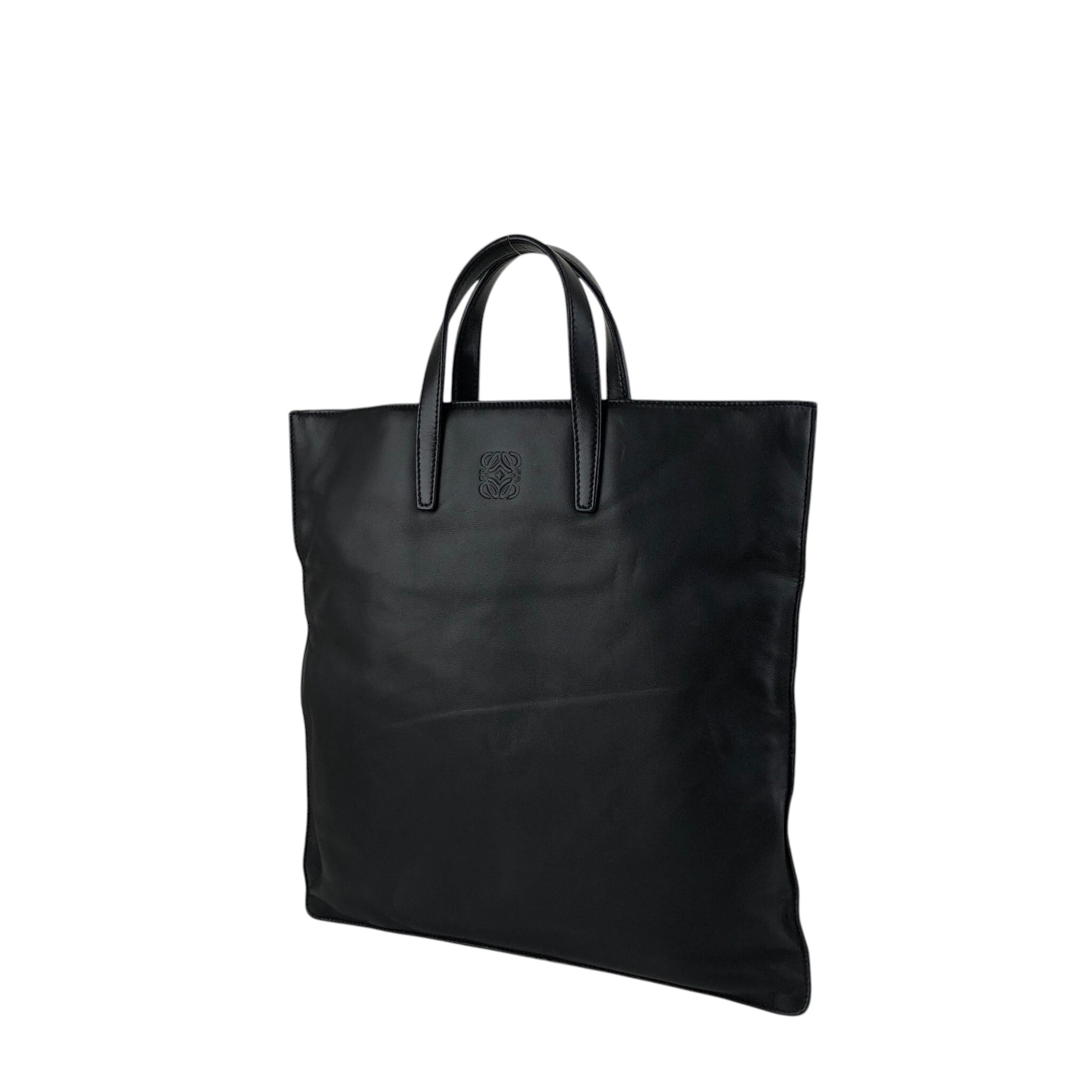 LOEWE ロエベ ハンドバッグ ブラック アナグラム レザー トートバッグ