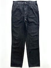 Wrangler "BLACK" DENIM SLACKS MADE IN USA Size W32L34→W33L33.5