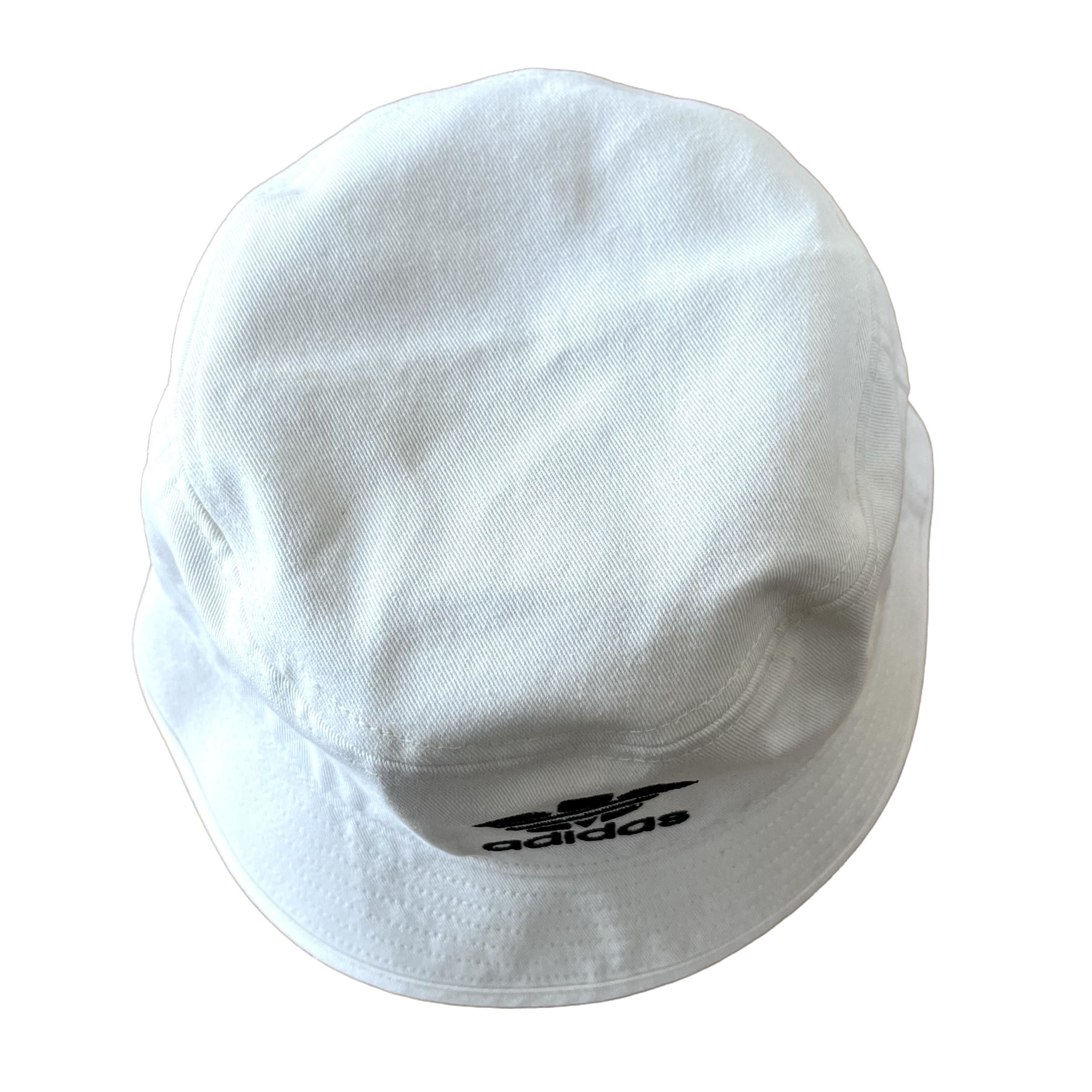 美品】アディダスオリジナルス バケットハット 白帽子 54-57 ユニ