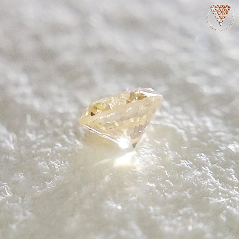 0.070 ct Fancy Light Orange Yellow I1 天然 オレンジ イエロー ダイヤモンド ルース ラウンド |  DIAMOND EXCHANGE FEDERATION