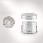 20個セット10ml 小分け丸ケース クリームケース アクセサリーケース プラスチックビーズ収納ケース 化粧品用小分け容器 ネイルパーツ収納ボックス 詰め替え容器 化粧品・クリーム・小物用収納ボックス クリア