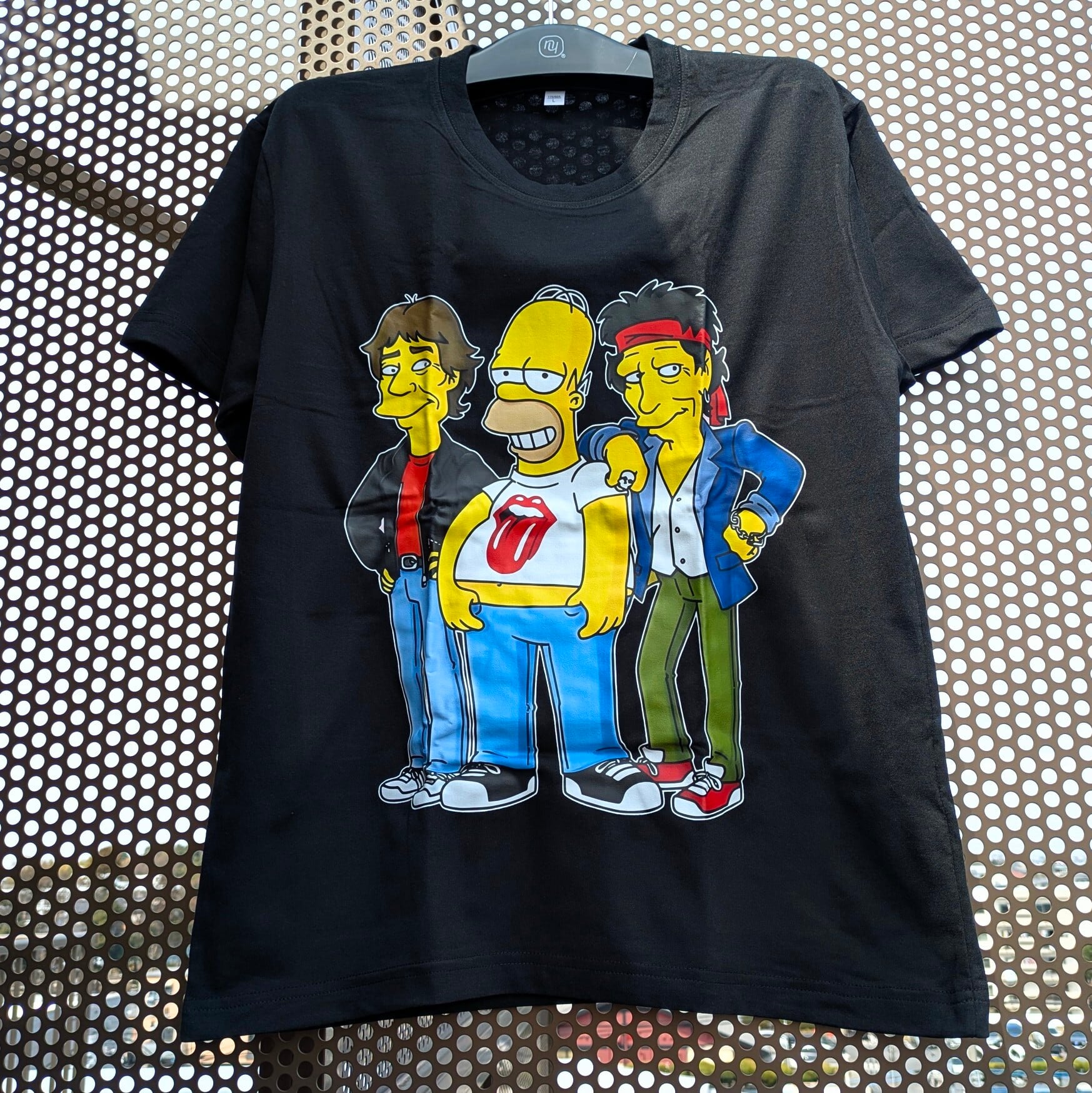 【 The Simpsons( ザ・シンプソンズ ) 】『 ホーマー・シンプソン&ローリング・ストーンズ 』 Tシャツ〚アメリカン雑貨 アメトイ〛