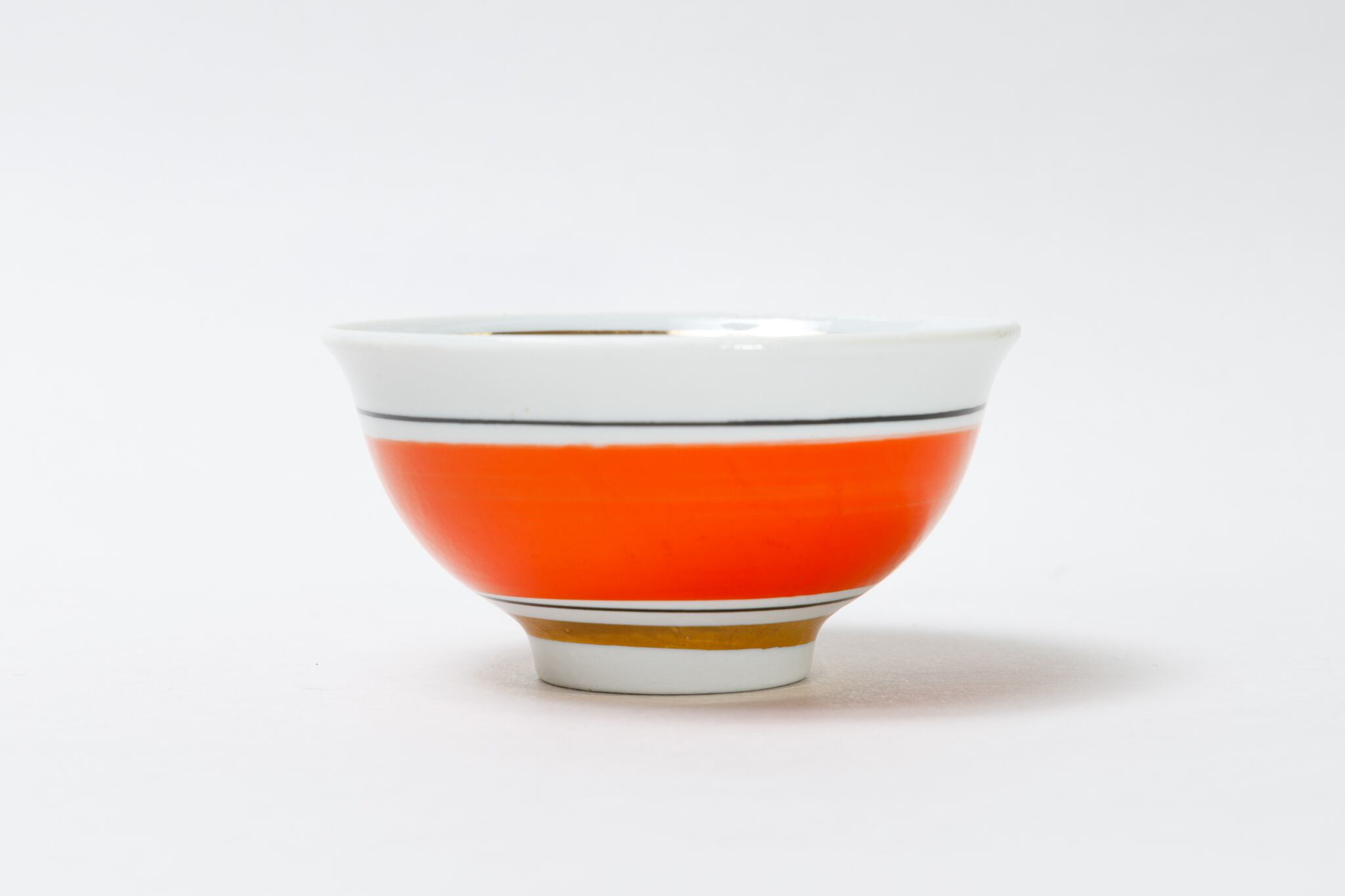 ヴィンテージ オレンジ・白・金のカップ キロヴァバード陶器工場 旧ソ連 0507