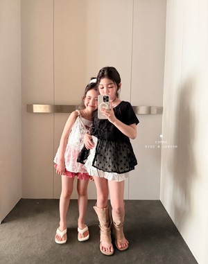 [COMMA] See-through Sleeveless (140/150) / [콤마] 시스루나시 (140/150)