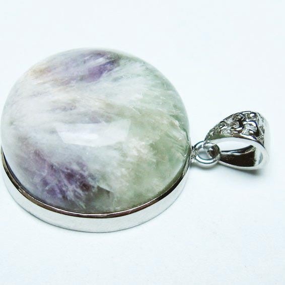 エンジェルフェザー フローライト ペンダント 一点物 メール便可 [M便 1/20] 112-12043