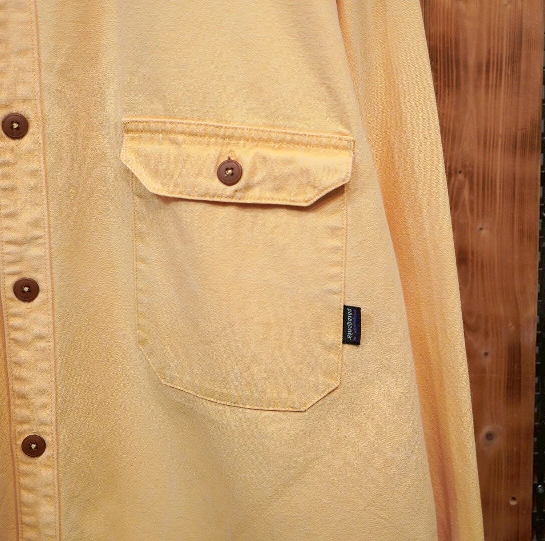 90s patagonia 雪なしタグ シャツ XL/パタゴニア 黄色 | 古着屋youth