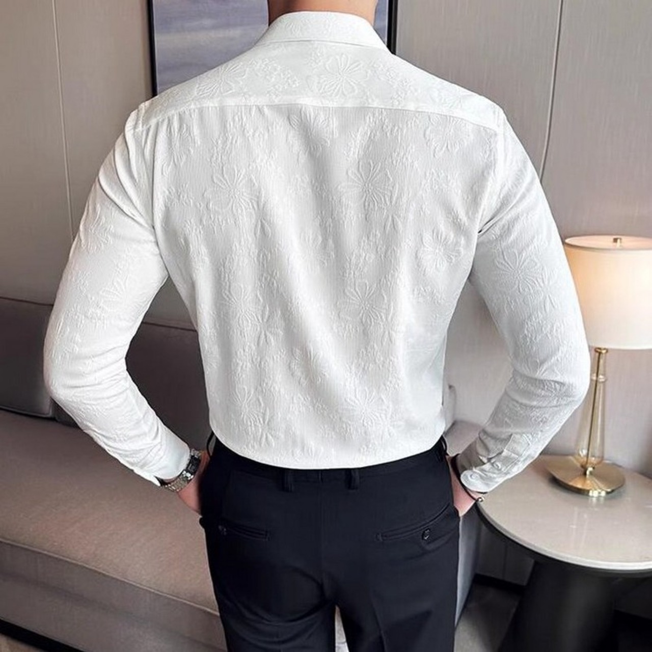 printed formal shirt 00302