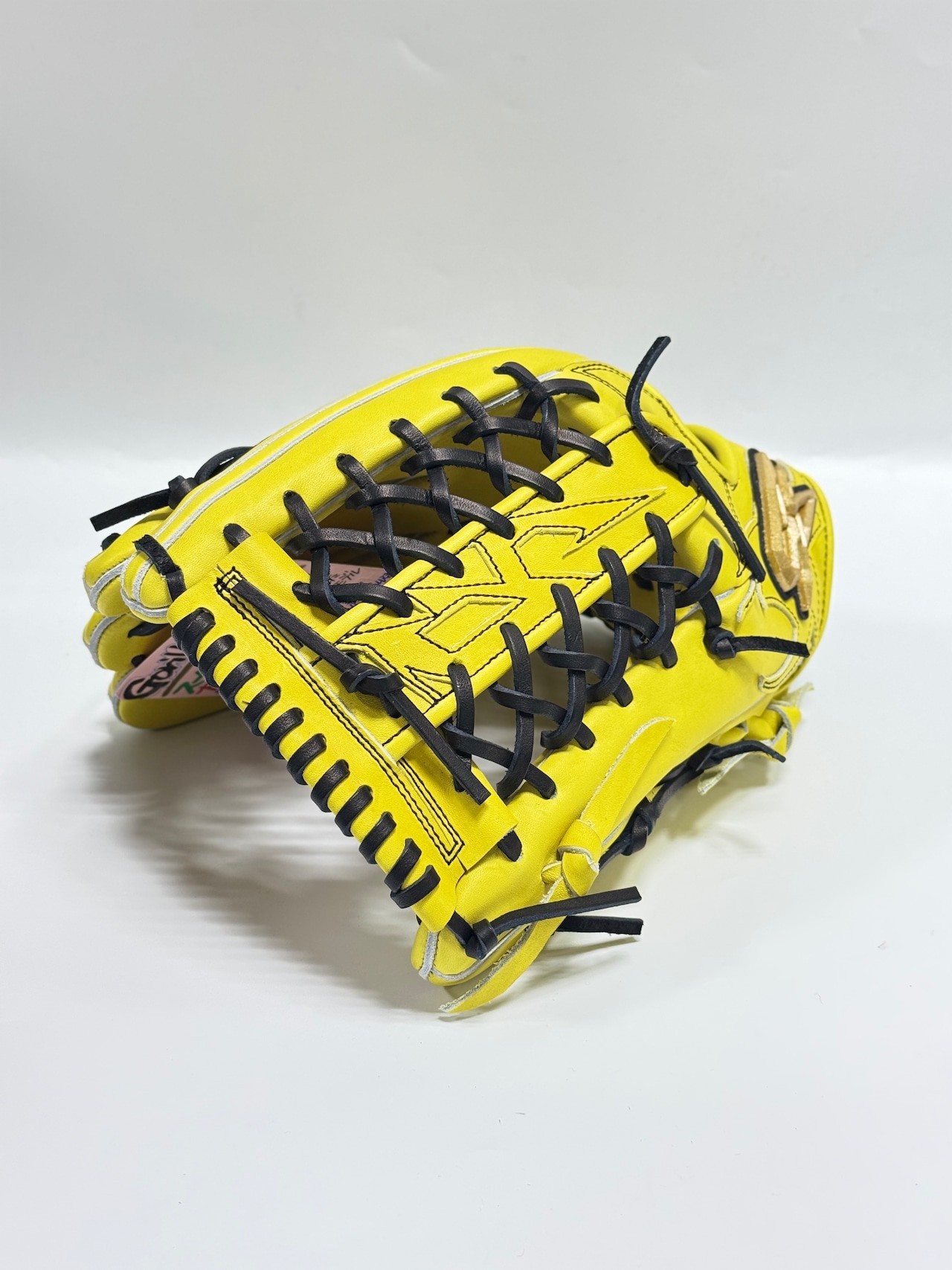 GSーゴリラスポーツ ハイグレードモデル 硬式仕様 左投げ用 スーパヘラクレス型 ライム×ブラック ステッチカラーブラック・画像4