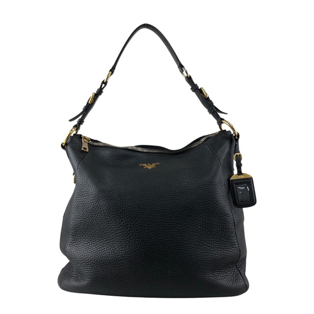 PRADA プラダ ショルダーバッグ ブラック ロゴ レザー ワンショルダーバッグ vintage ヴィンテージ オールド mxb7r6