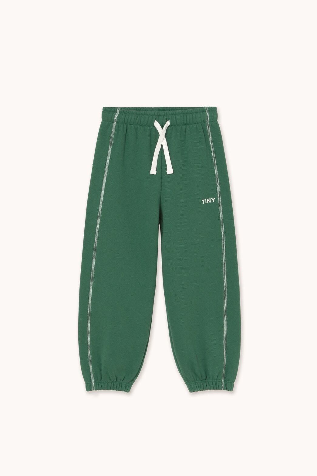 送料無料 tinycottons/CONTRAST SWEATPANT - dark green