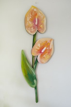 flower art panel M pink anthurium