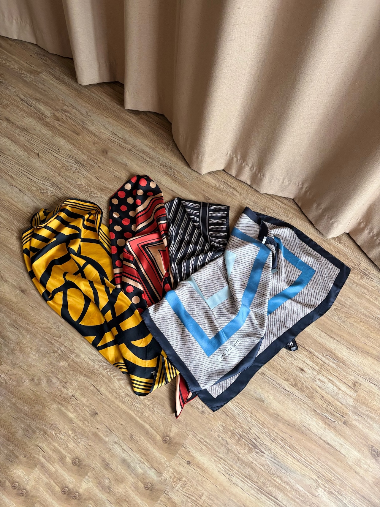 geometric frame silk scarf-5150-8