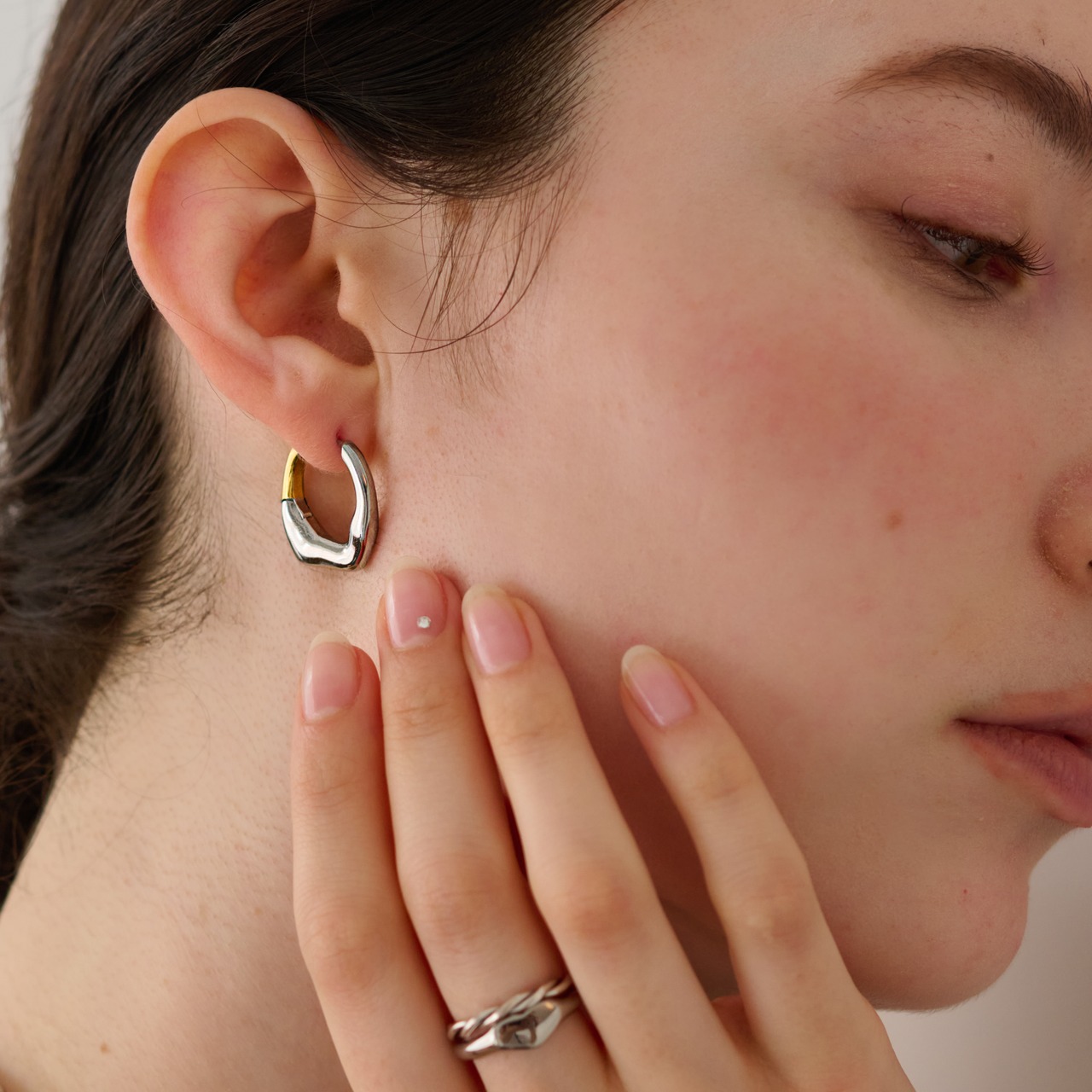 6/19(金)21時新作発売*stainless ツートン ピアス