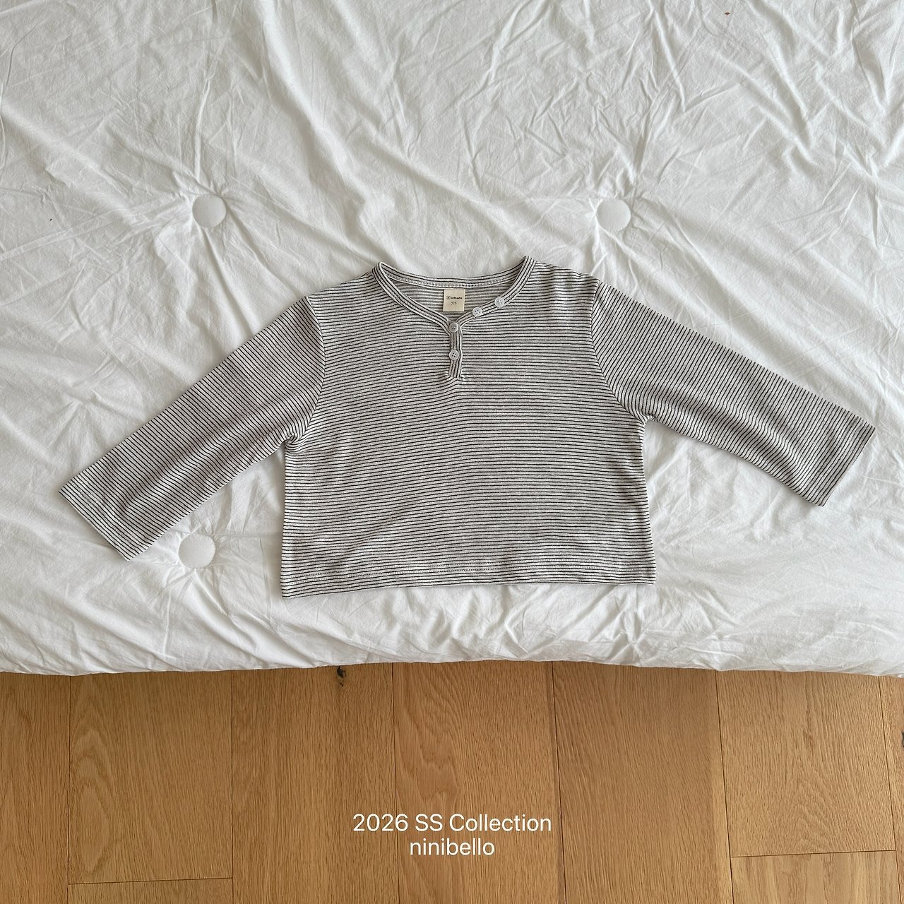 [ninibello] Marine Striped Shirt / [니니벨로] 마린단가라단작티