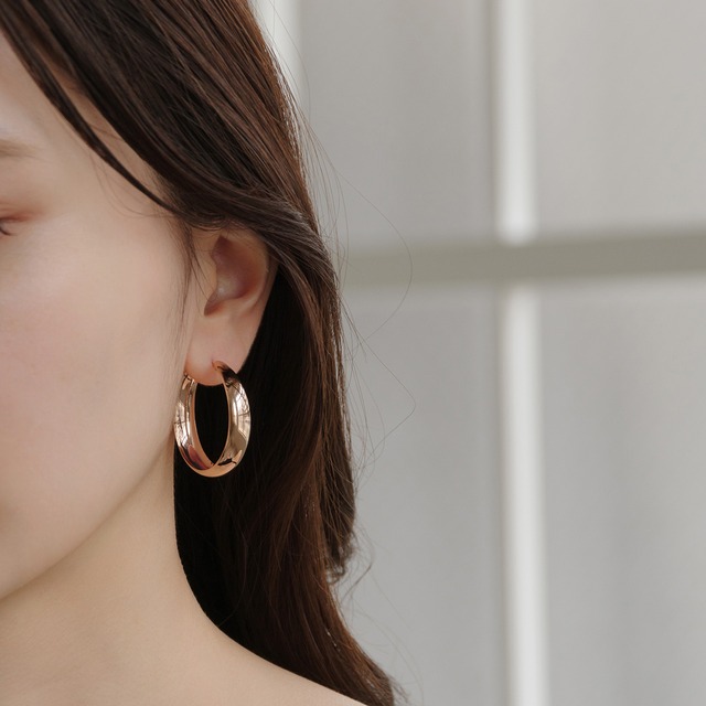 K18ピンクゴールド 直径30mm フープピアス【MKM0041P1】