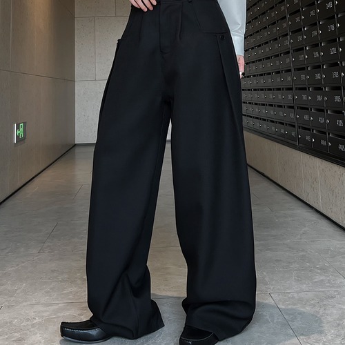 ワイドレッグストレートパンツ　ワイドパンツ　10076