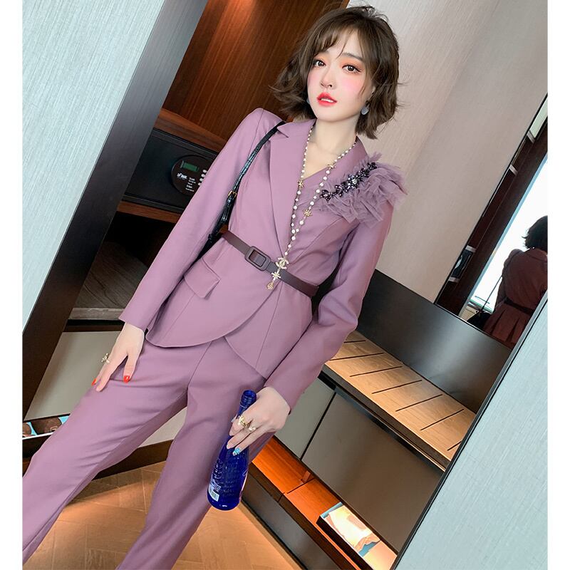 メッシュウェストブレザー 薄手パンツ オータム 秋物 MIUCO79832721066