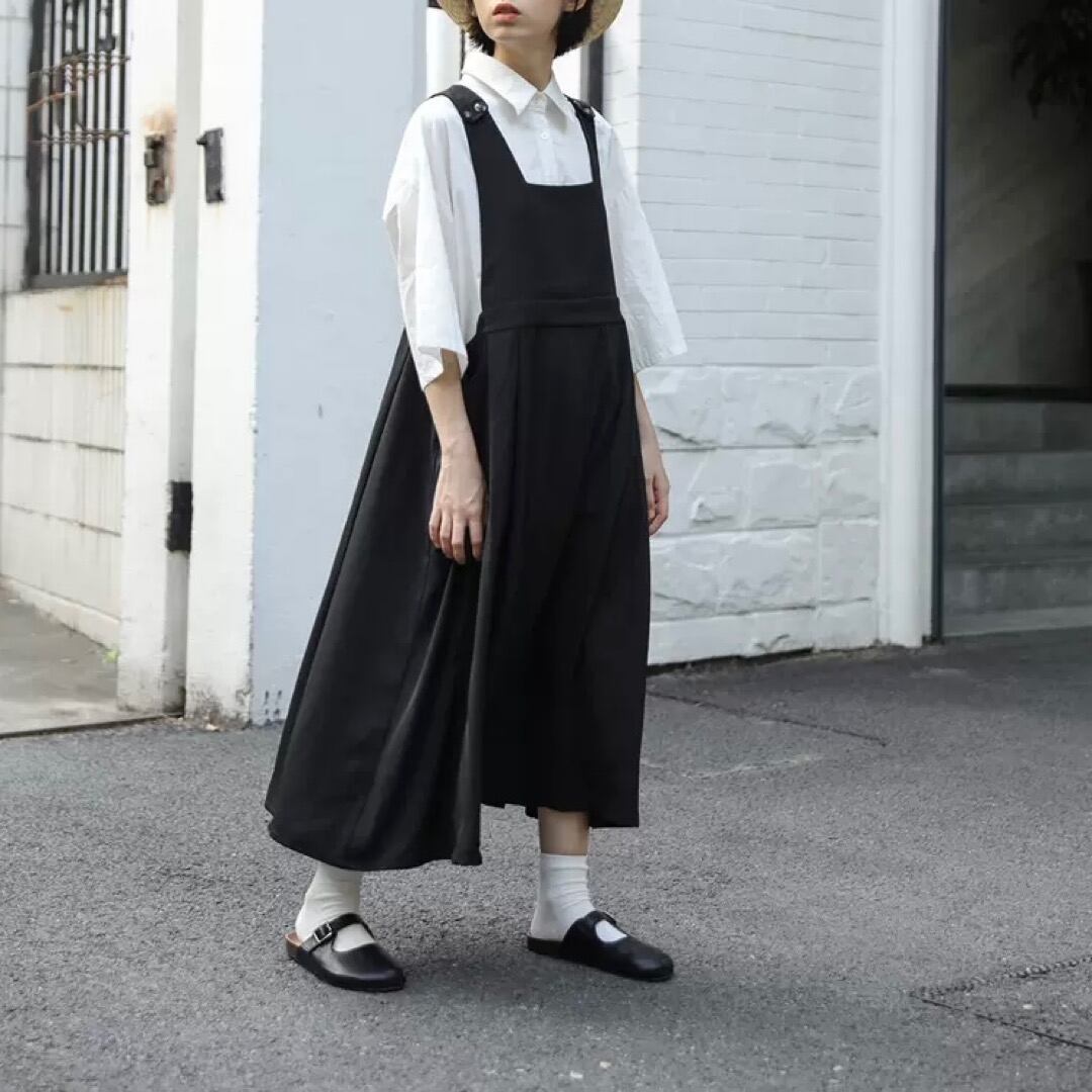 前後２way サロペットワンピース Black R 12 238 Raglana 前後2wayサロペット Studiodeiure It