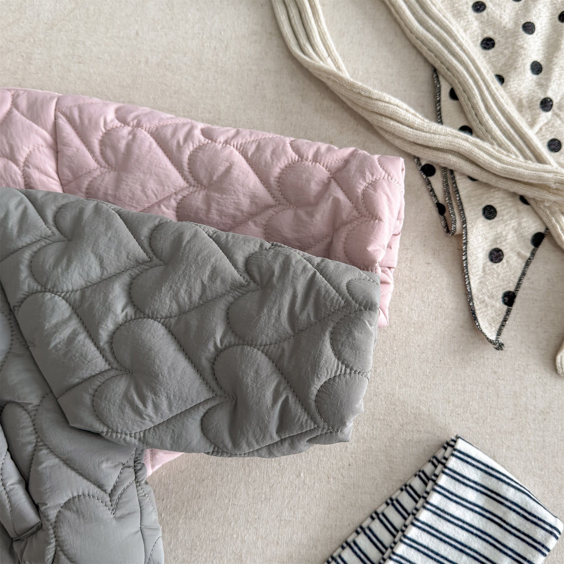 ハートキルティングショート丈アウター