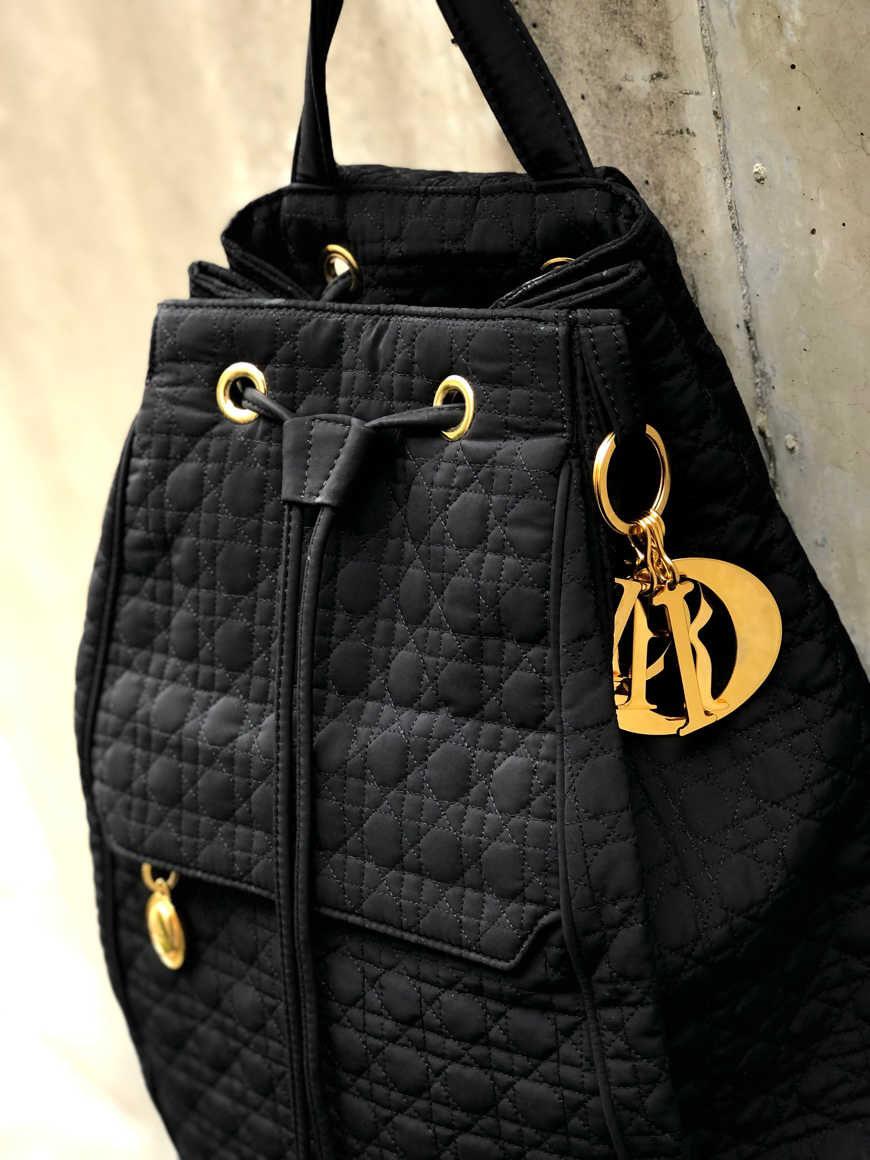 Christian Dior クリスチャン ディオール　カナージュ　Diorモチーフ　ワンショルダー　ボディバッグ　ブラック×レッド　vintage　 ヴィンテージ　オールド　h73wja | VintageShop solo powered by BASE