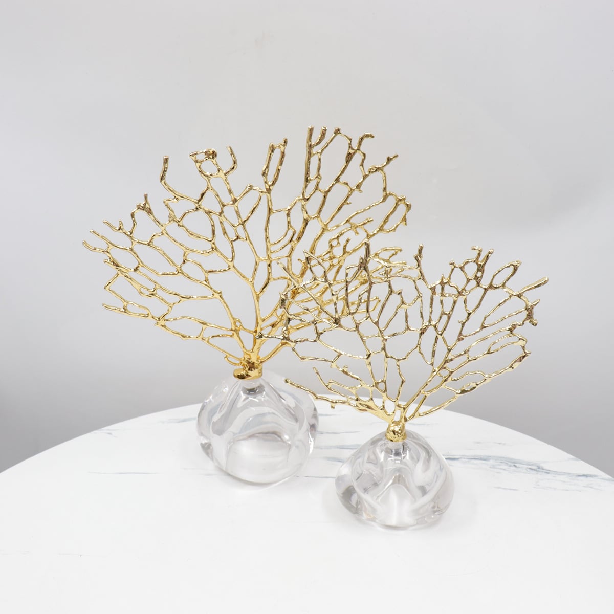 珊瑚 サンゴ コーラル ツリー 大理石 クリスタル 雑貨 置き物 飾り