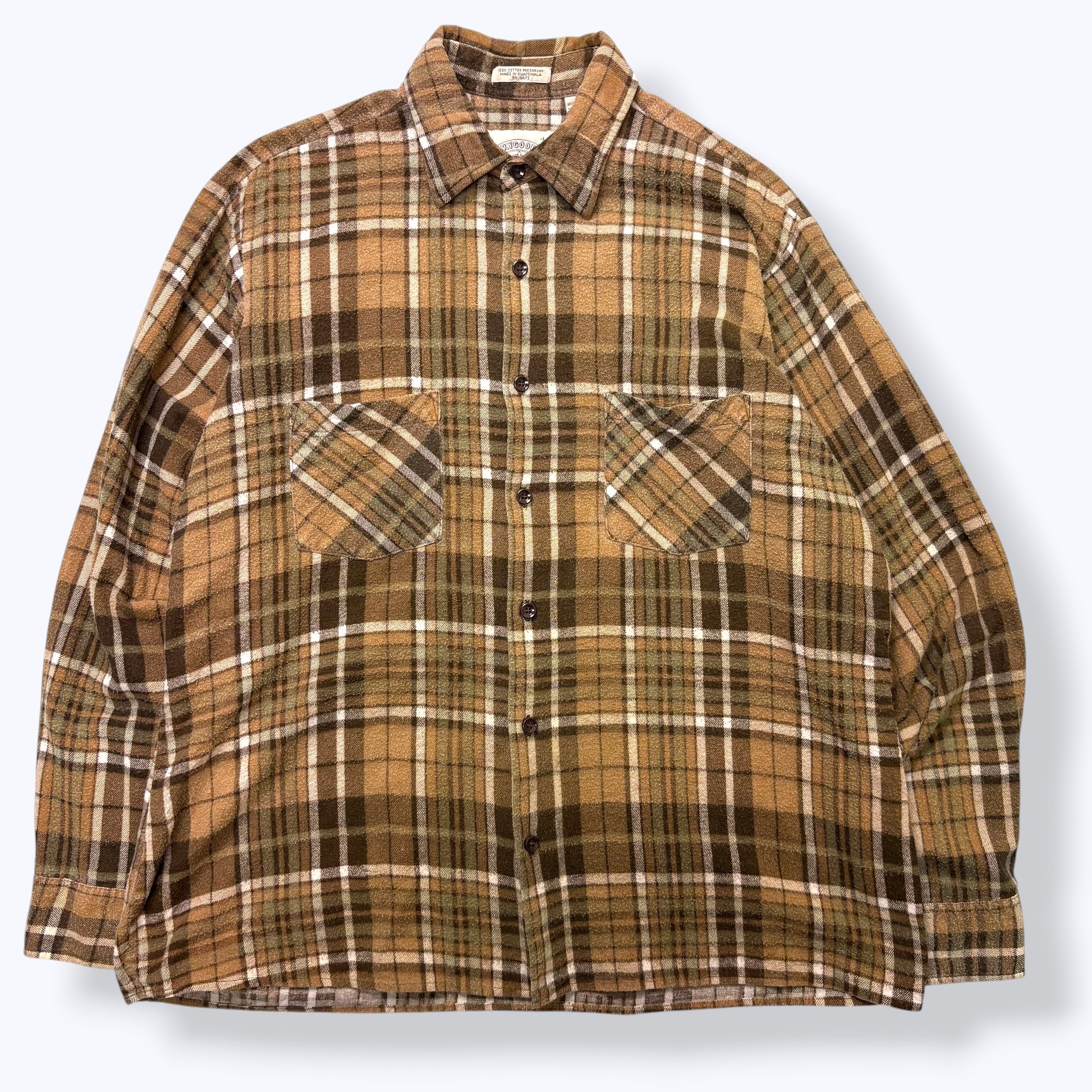 80s-90s SAUGATUCK Print Flannel Shirts 【L】 80年代 90年代