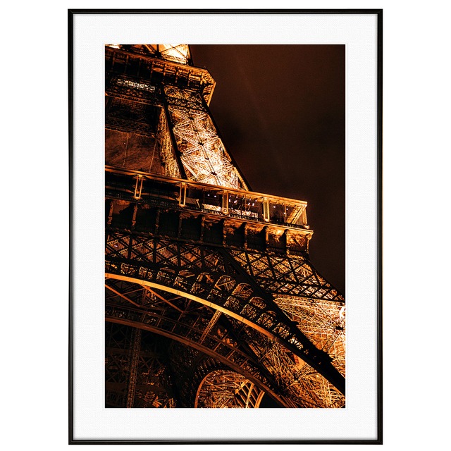 フランス写真 パリ エッフェル塔 インテリアアートポスター額装 AS1461