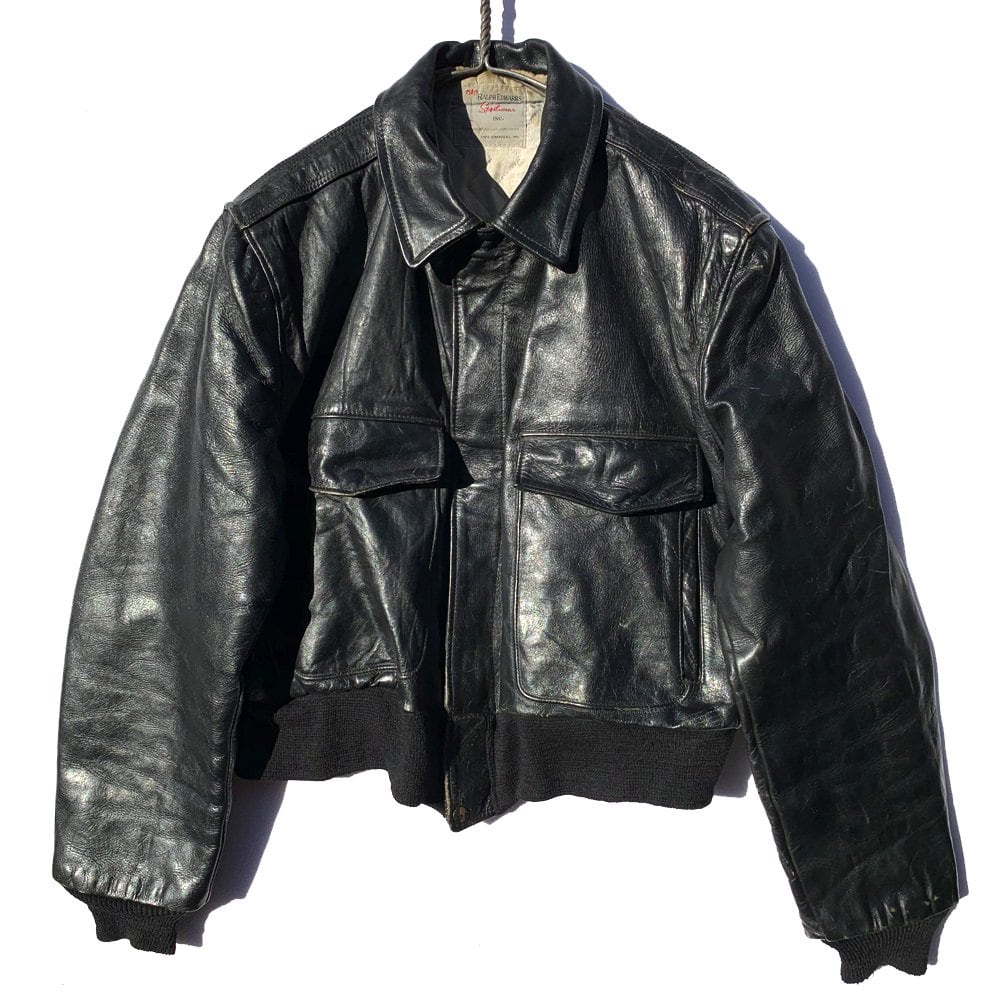 Vintage A-2 type flight jacket leather jacket [RALPH EDWARDS