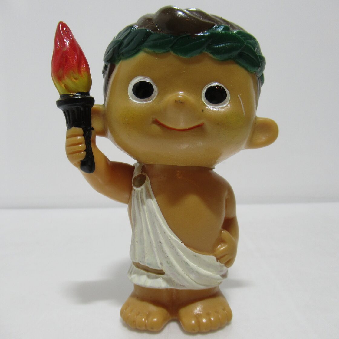 富士銀行 ボクちゃん ソフビ貯金箱 昭和レトロ ギリシャ 聖火 [#7 