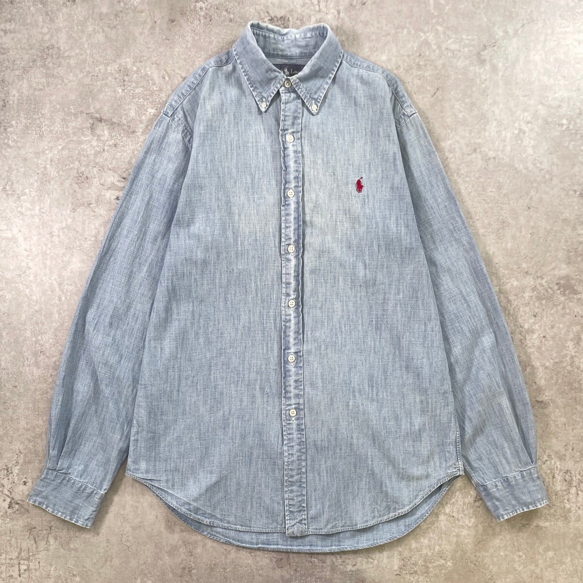 90年代 Ralph Lauren ラルフローレン CLASSIC FIT シャンブレーシャツ