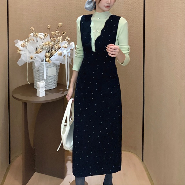 フレンチシック ドットワンピース W20