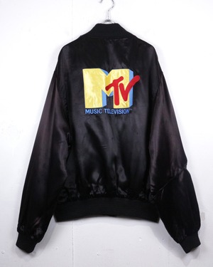 【Caka act2】80’s “MUSIC TELEVISION” Beautiful Sunfade Vintage Satin Jacket
