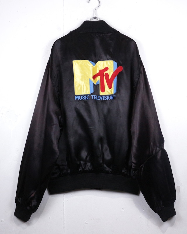 【Caka act2】80’s “MUSIC TELEVISION” Beautiful Sunfade Vintage Satin Jacket