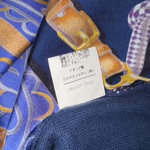 vintage HERMES silk switching cashmere brend S/S knit shirt “Festival”