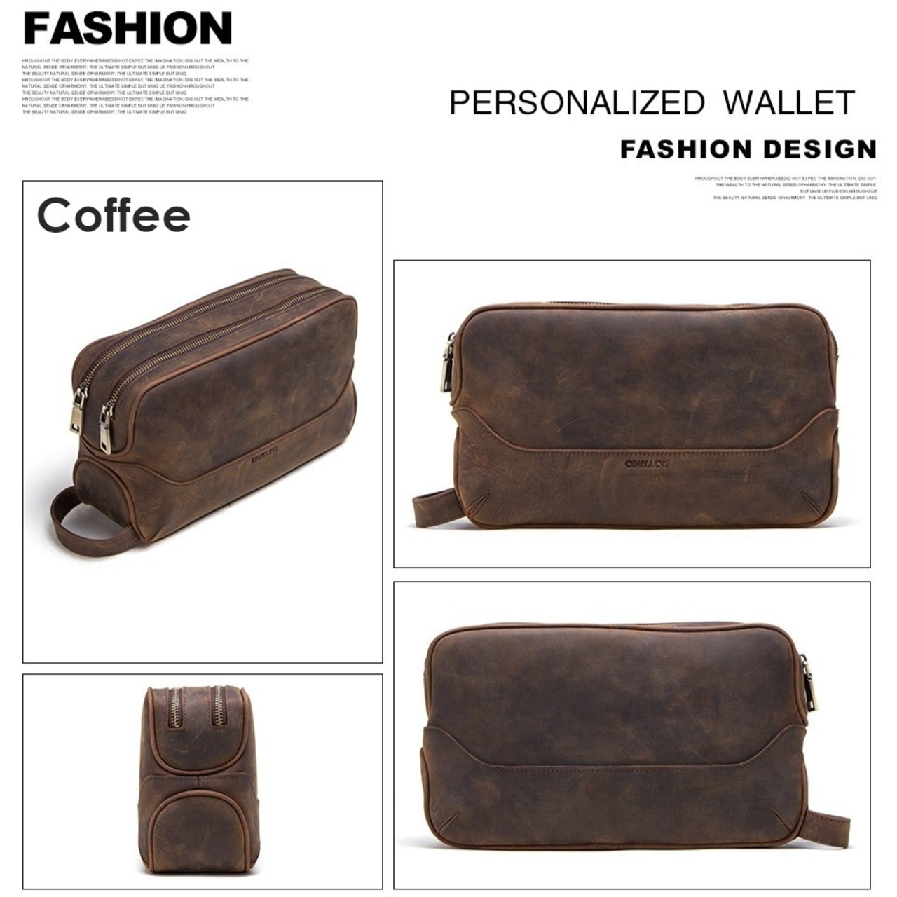 Genuine Leather Travel Pouch Bag / 本革 レザー トラベル ポーチ バッグ