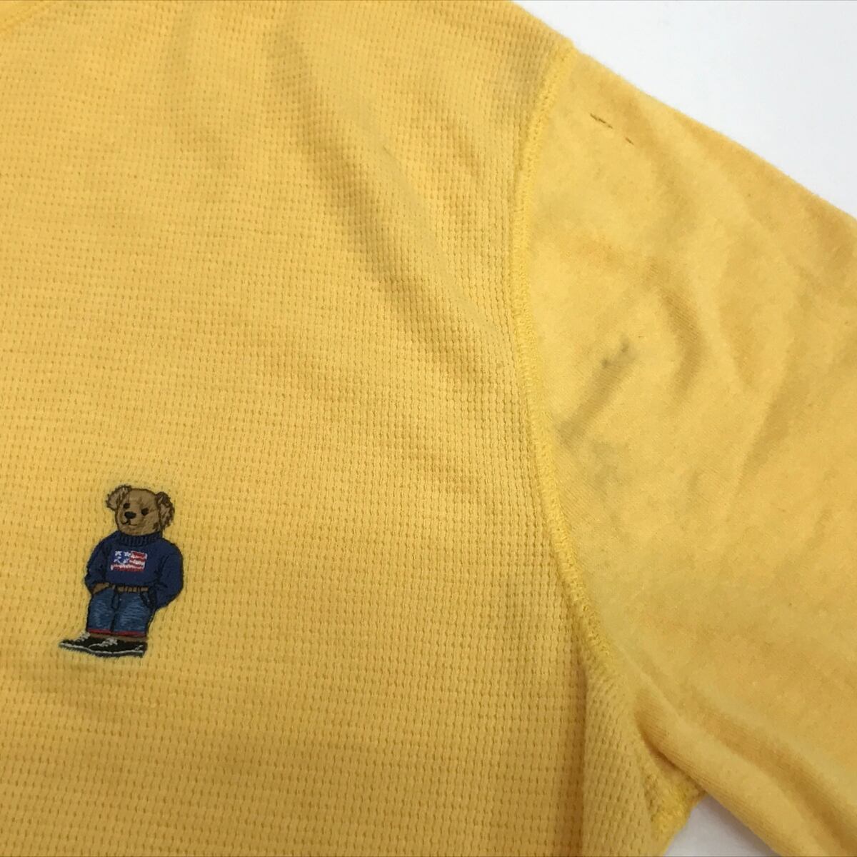 【美品】90's ポロラルフローレン ポロベアプリント ラグランスウェットシャツ
