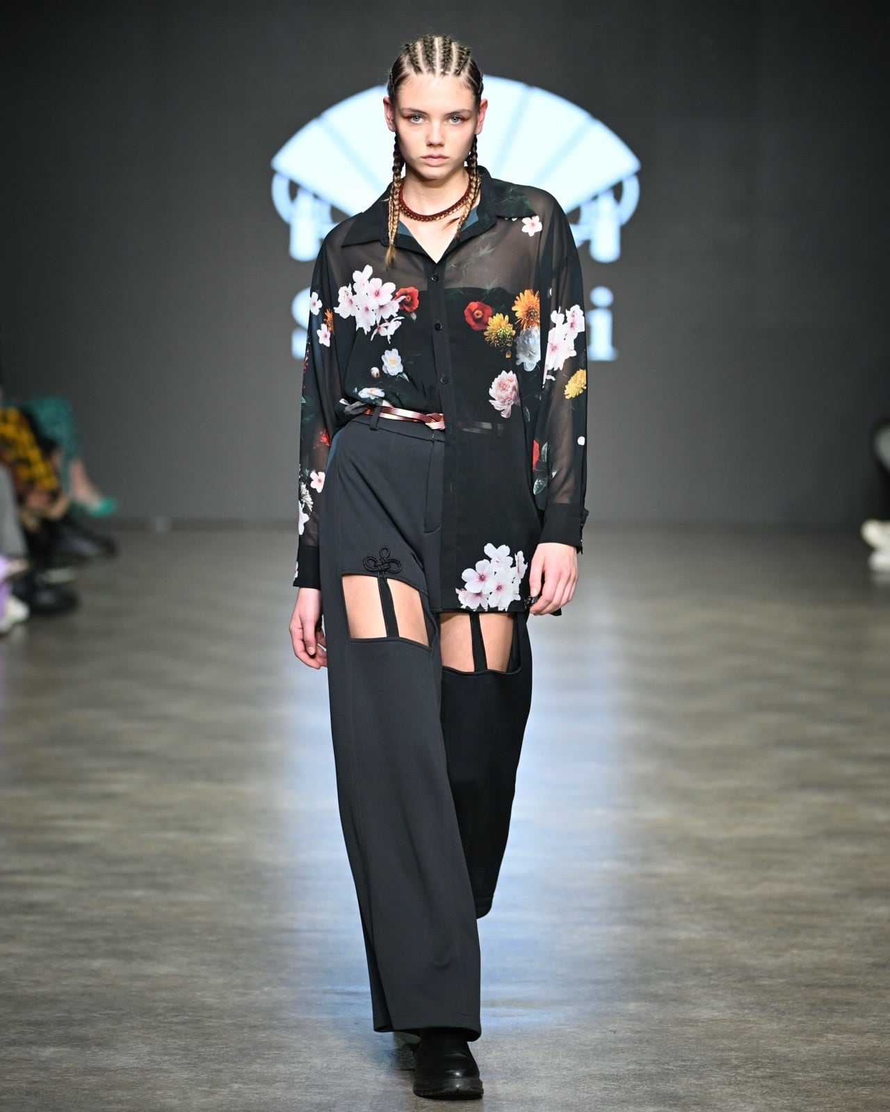 和花シースルーシャツ Japanese flowers see-through shirt | shiki