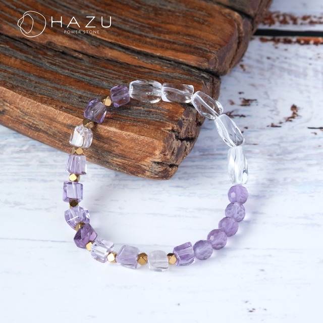 安らぎと強さのアメジスト［ラベンダーアメジスト／水晶／ヘマタイト］