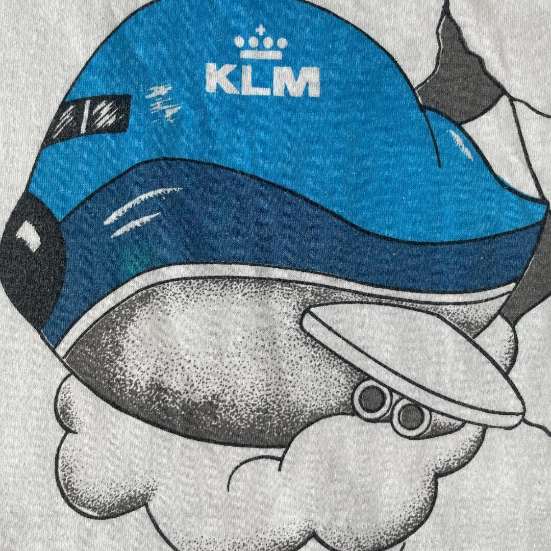 GF705 90s Tシャツ KLMオランダ航空 イラスト 航空会社 企業T | PAY ID