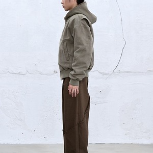 フェイクファーライナーキャンバスウォッシュドブルゾン　1033