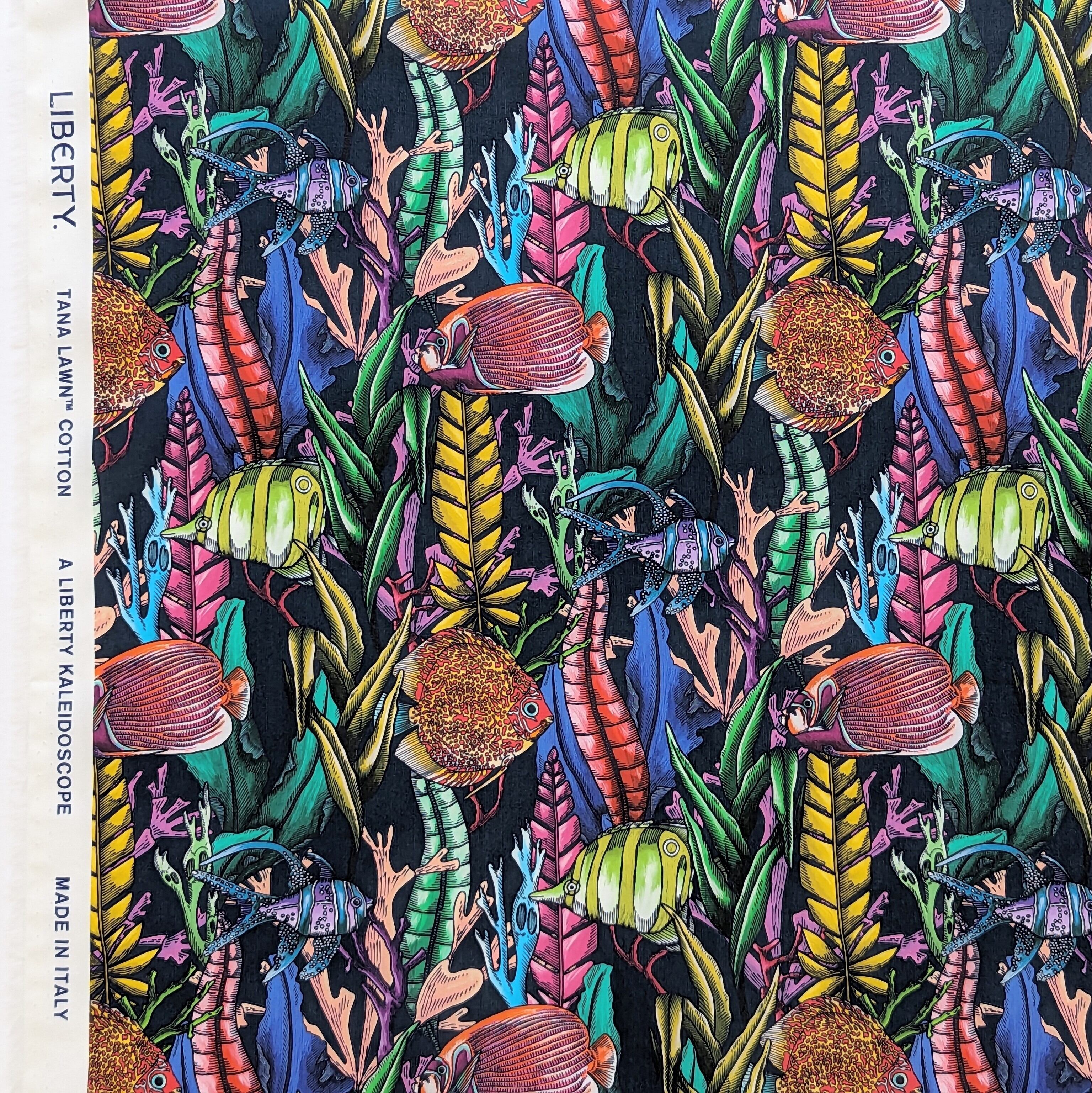 ◆輸入 リバティ LIBERTY タナローン The Aquatic Garden ジ アクアティック ガーデン 約130×50cm