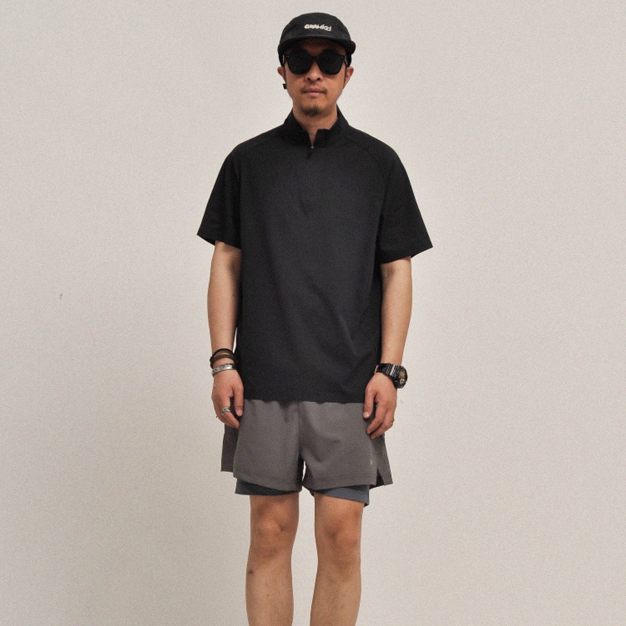 ライトウェイト・ジップ・アクティブTシャツ A2099 - 17