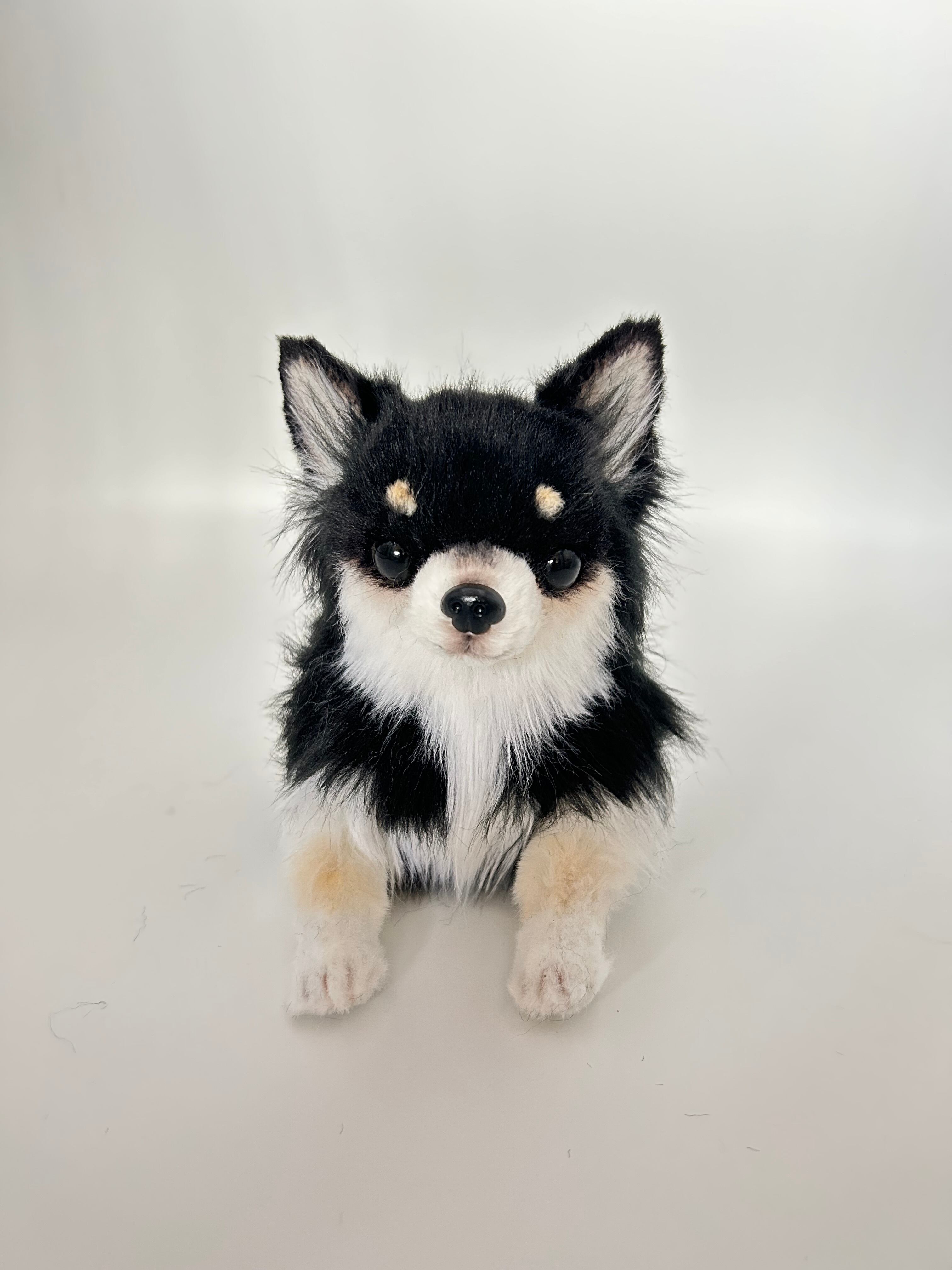 ロングコートチワワ（おすわりと立ちポーズ2体）感謝価格❣️ Partner's ロング・コート・チワワ ホワイト－オリジナルミニチュア3D