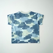 〈 mina perhonen 24SS 〉 slow cloud / Tシャツ / ACS8382P / blue mix / 90〜100